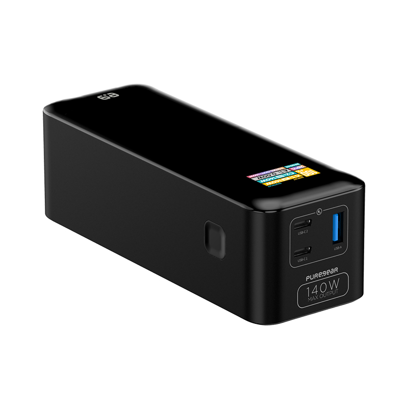 מטען נייד למחשבים ניידים 27000mAh מהיר 140W עם צג דיגיטלי PureGear