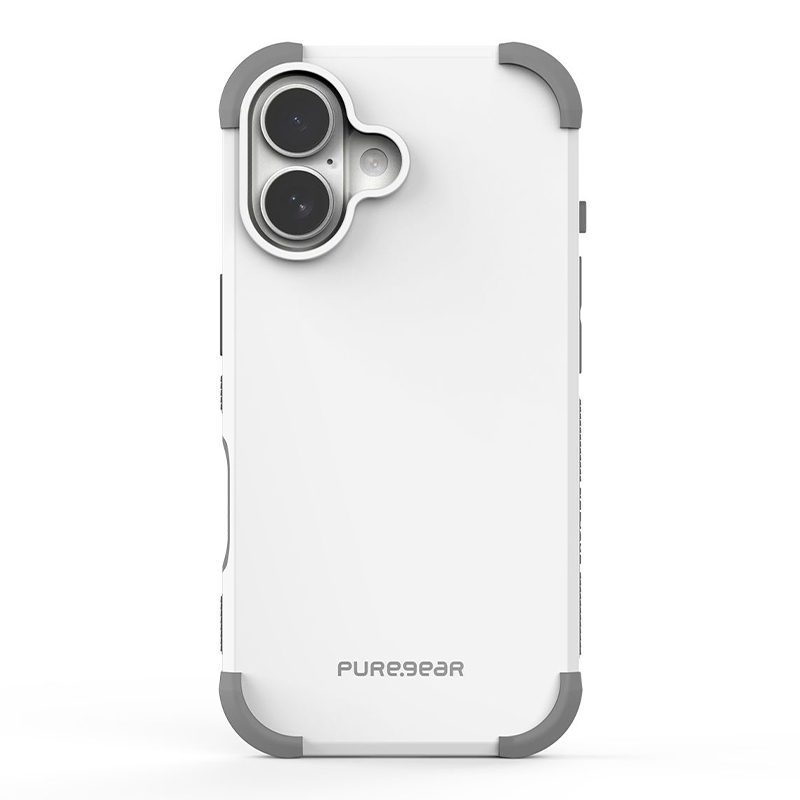 כיסוי לאייפון 16 PureGear DualTek לבן