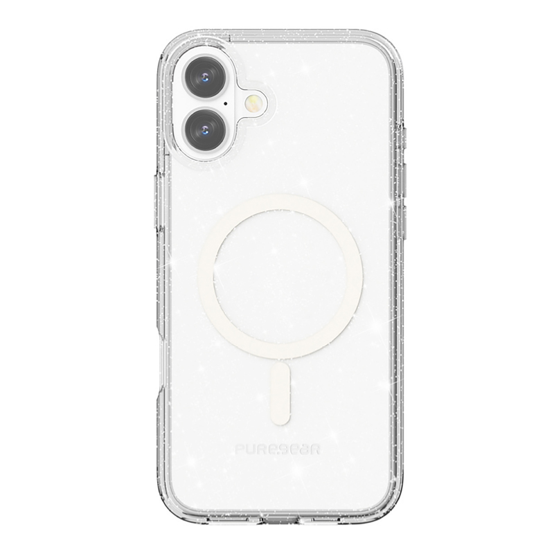 כיסוי לאייפון 16 MagSafe PureGear DualTek Slim נצנצים