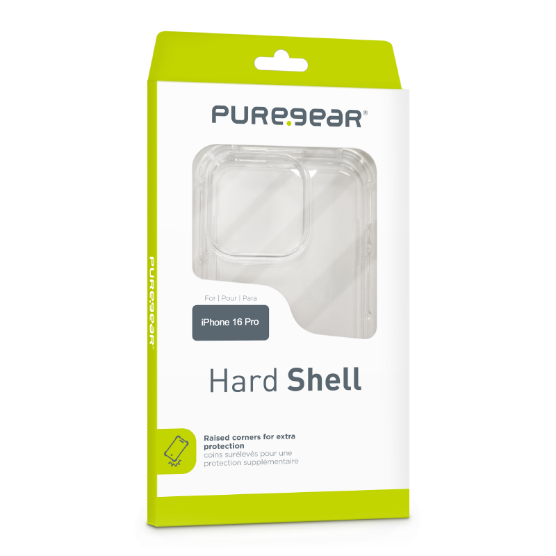 כיסוי לאייפון 16 פרו עם במפרים בולמי זעזועים PureGear Hard Shell