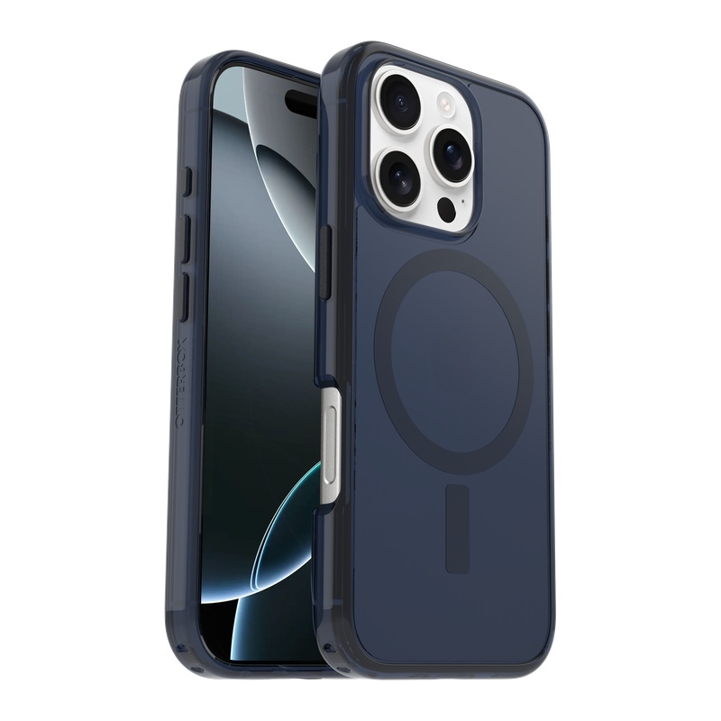 כיסוי לאייפון 16 פרו MagSafe OtterBox Symmetry שקוף כחול