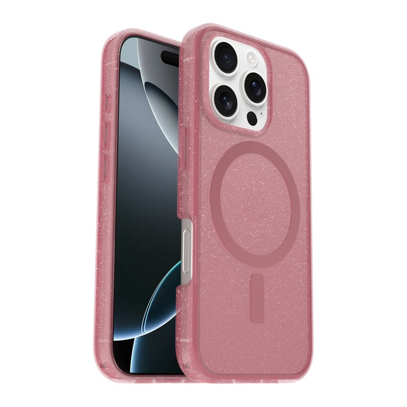 כיסוי לאייפון 16 פרו MagSafe OtterBox Symmetry ורוד נצנצים