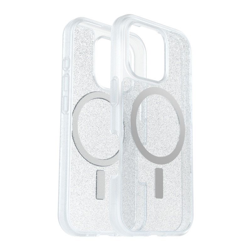 כיסוי לאייפון 16 פרו MagSafe OtterBox React שקוף נצנצים