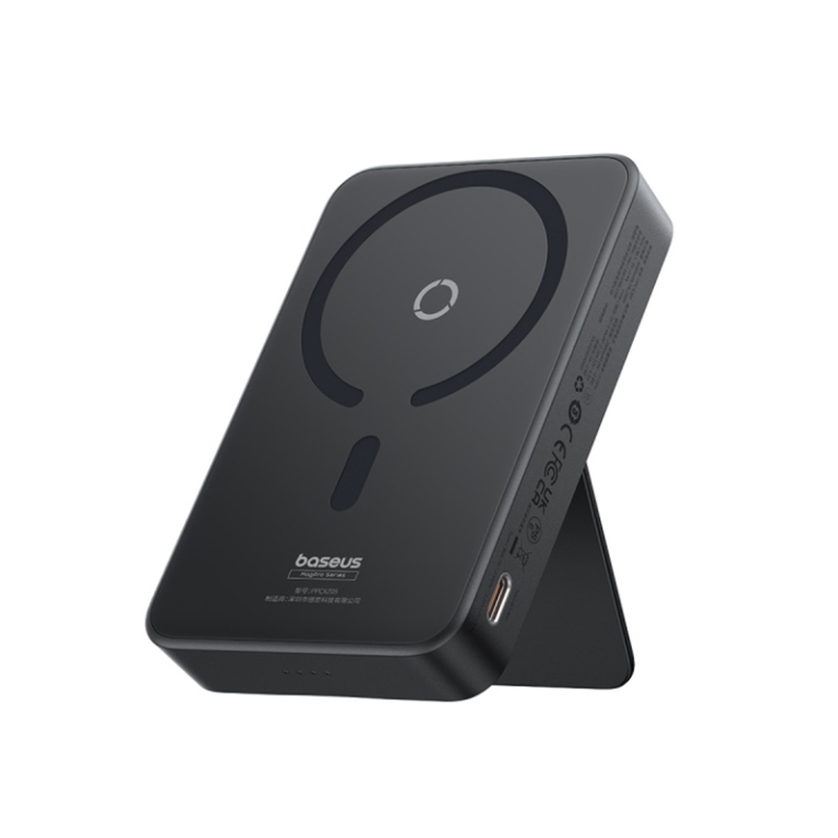 מטען נייד מגנטי 5000mAh תומך Mag-Safe עם מעמד Baseus MagPro