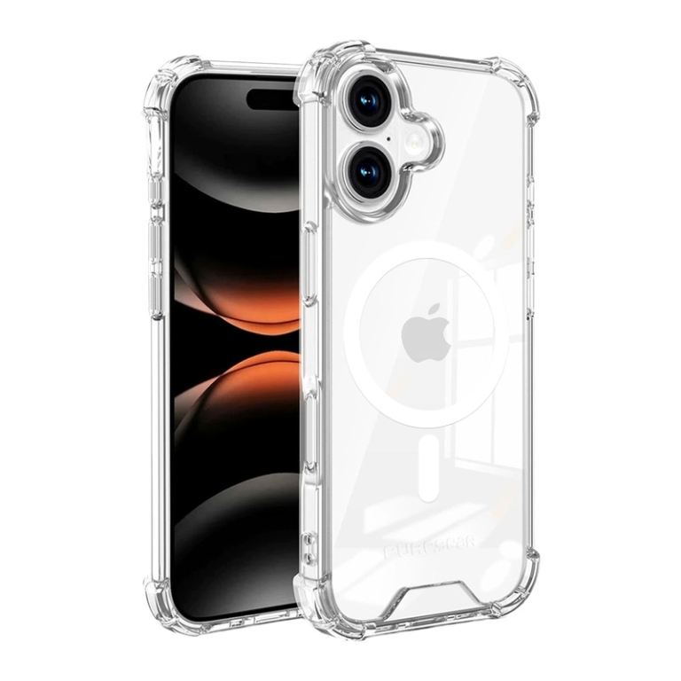 כיסוי לאייפון 17 תומך MagSafe עם במפרים PureGear Hard Shell