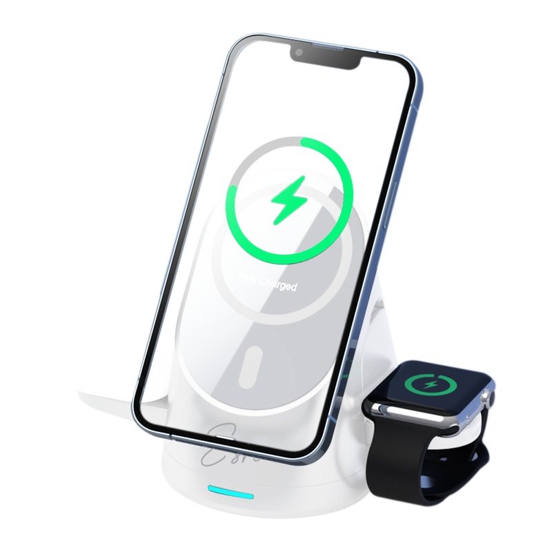 מעמד טעינה אלחוטי 3 ב-1 תומך MagSafe מבית Essentials