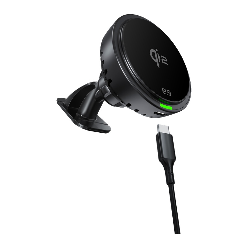 Wireless Charging Magnetic Qi2 Mount מעמד מגנטי לרכב עם טעינה אלחוטית Qi2 מבית PureGear