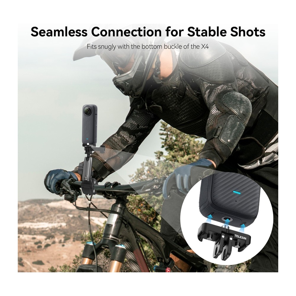 תושבת בסיס עם הברגת רבע אינץ' Telesin למצלמות Insta360 X4/X5